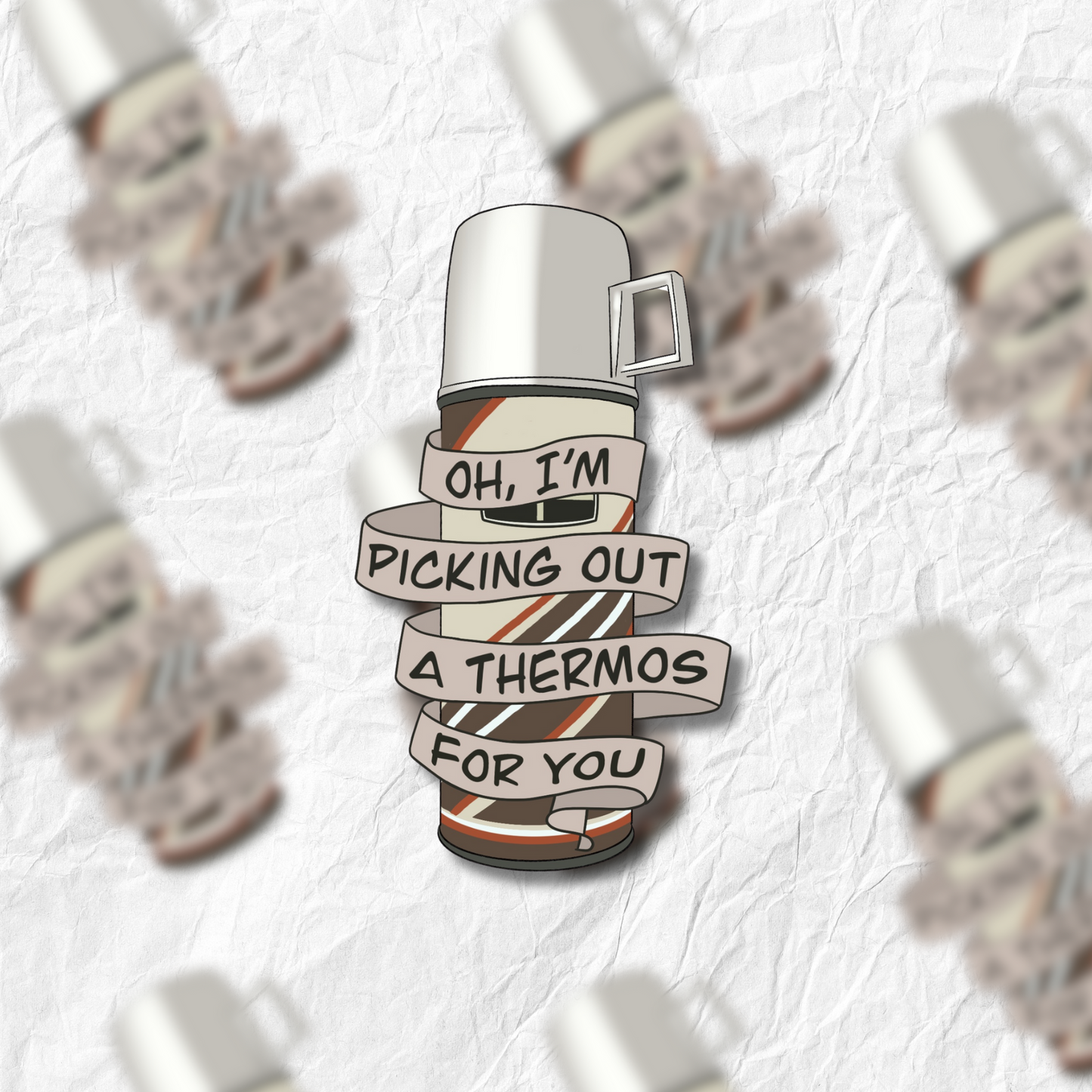Picking out a thermos- The Jerk - Sticker