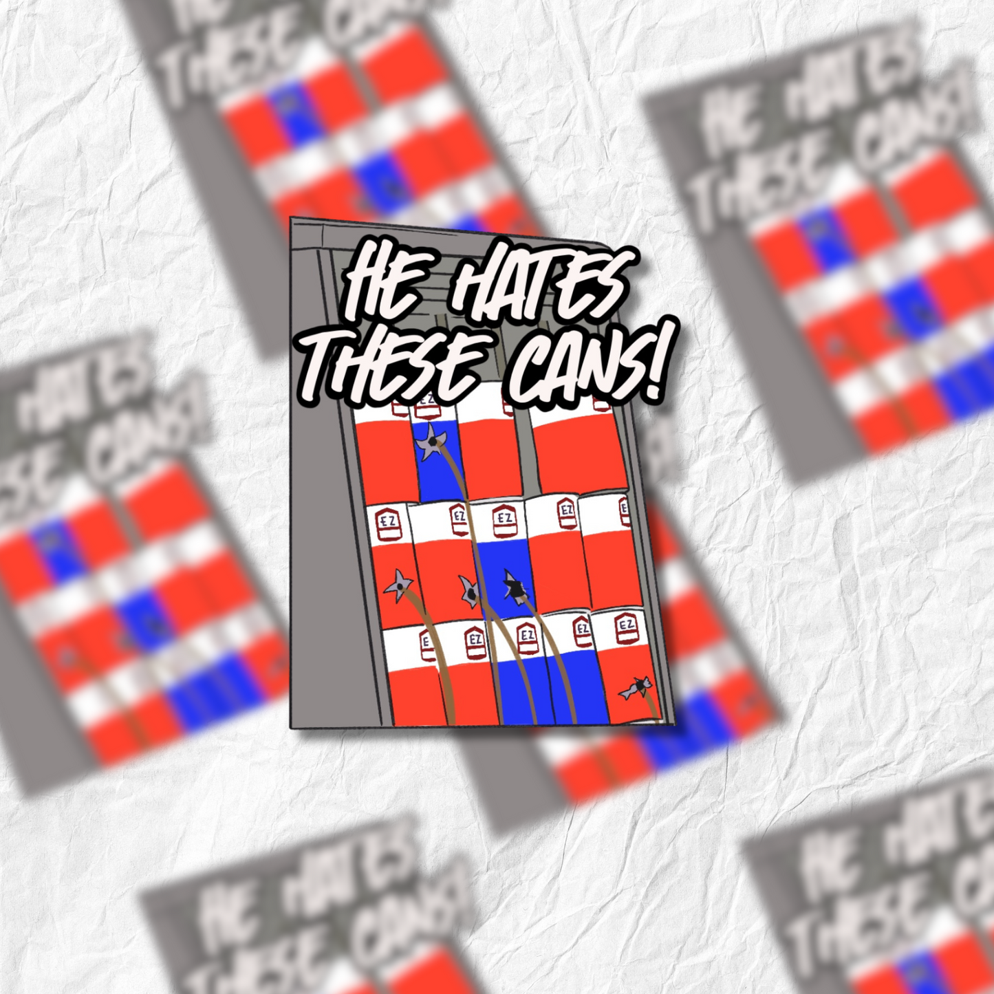 He hates these cans! - The Jerk - Sticker