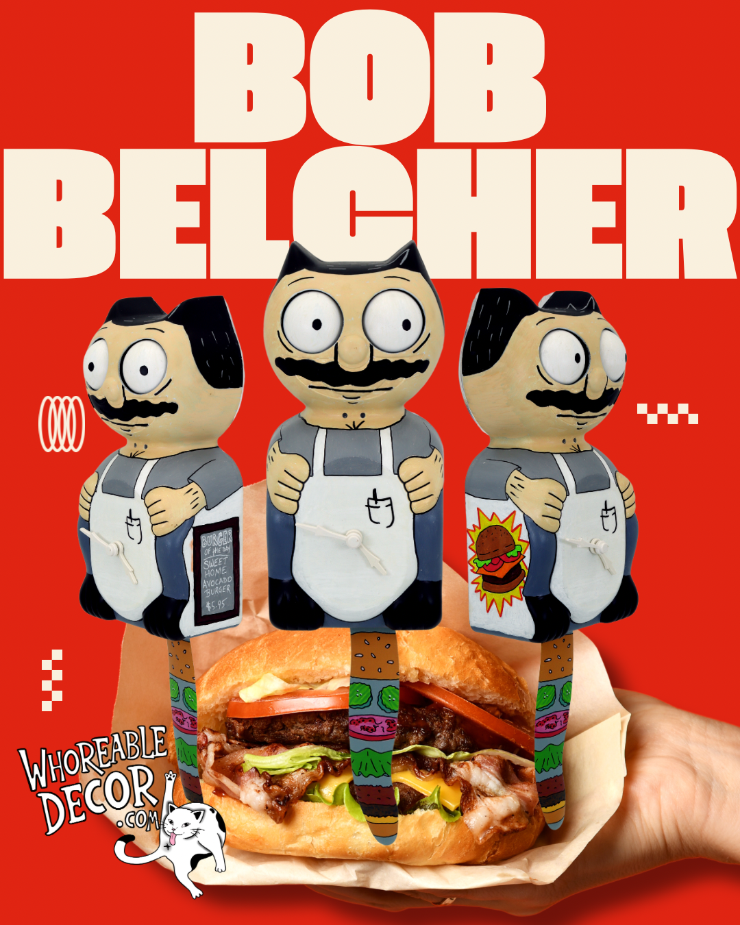 The Belcher Family - Custom Kit Cat Clock - Whoreable Decor