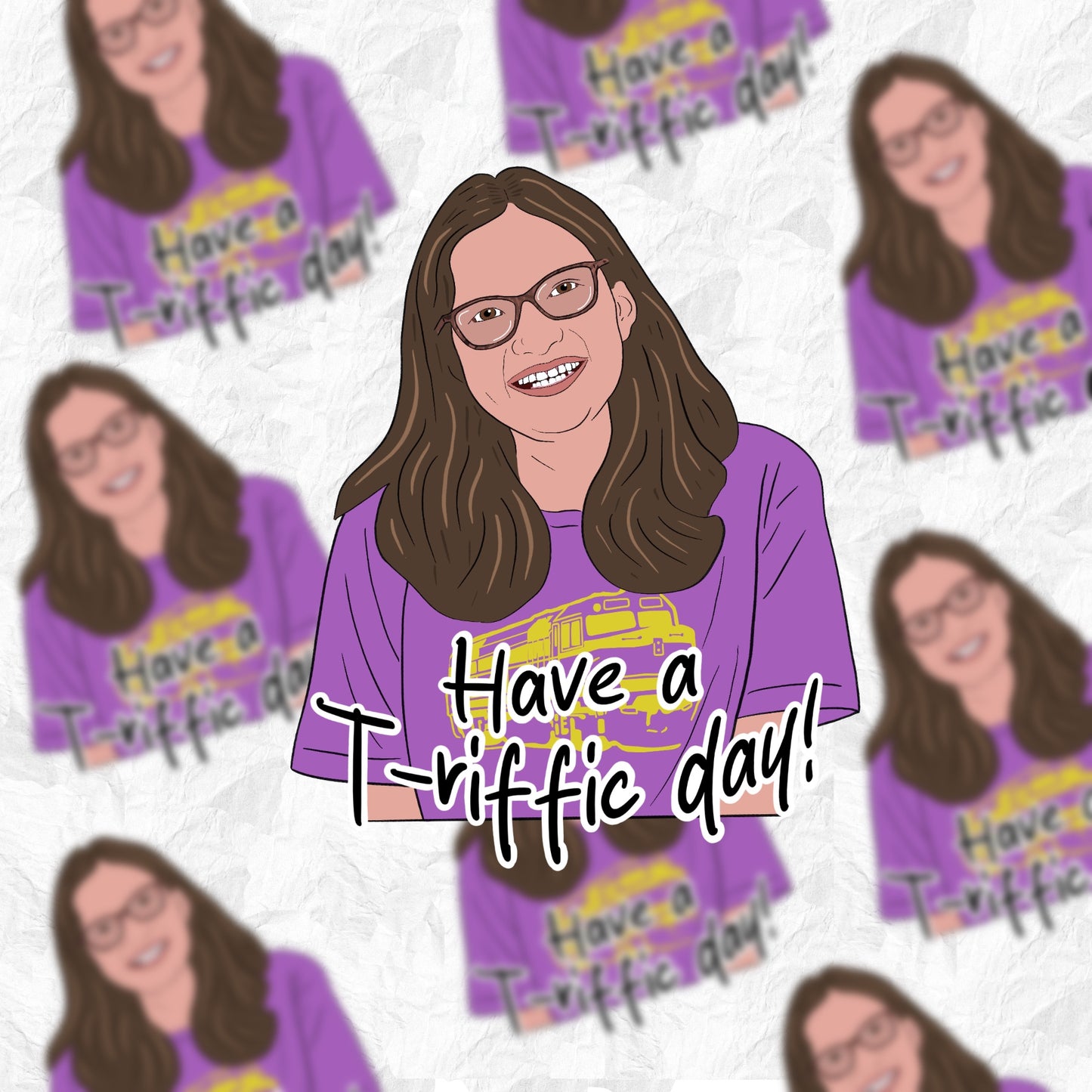 Love On The Spectrum - Pari - have a t-riffic day! - sticker