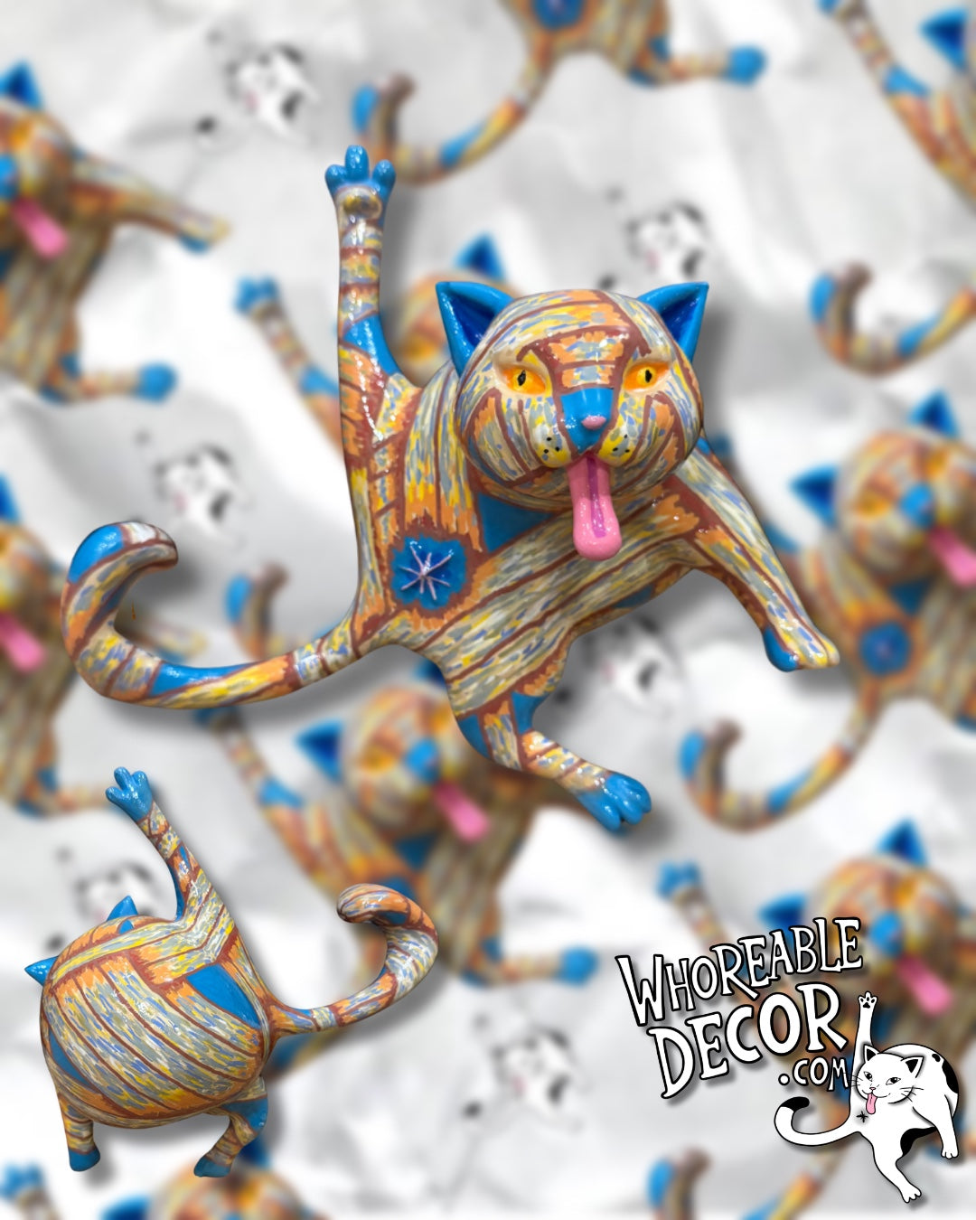 Collectible Whoreable Cat Figurine - Mummy Cat