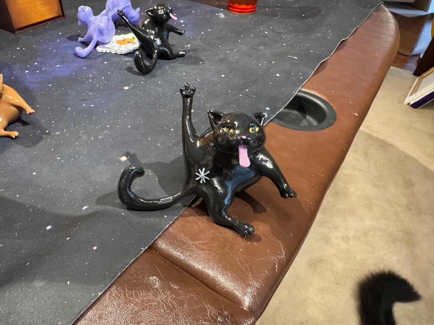 Collectible Whoreable Cat Figurine - Black