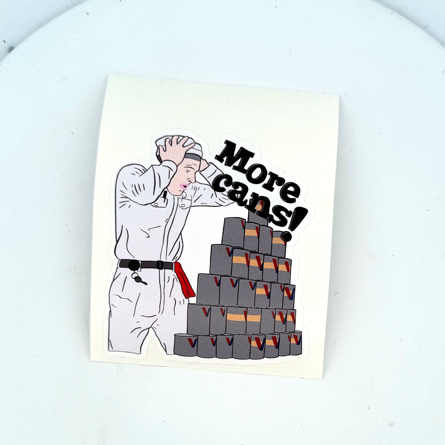 More cans! - The Jerk - Sticker
