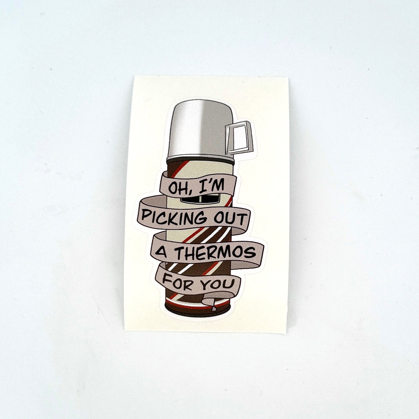 Picking out a thermos- The Jerk - Sticker
