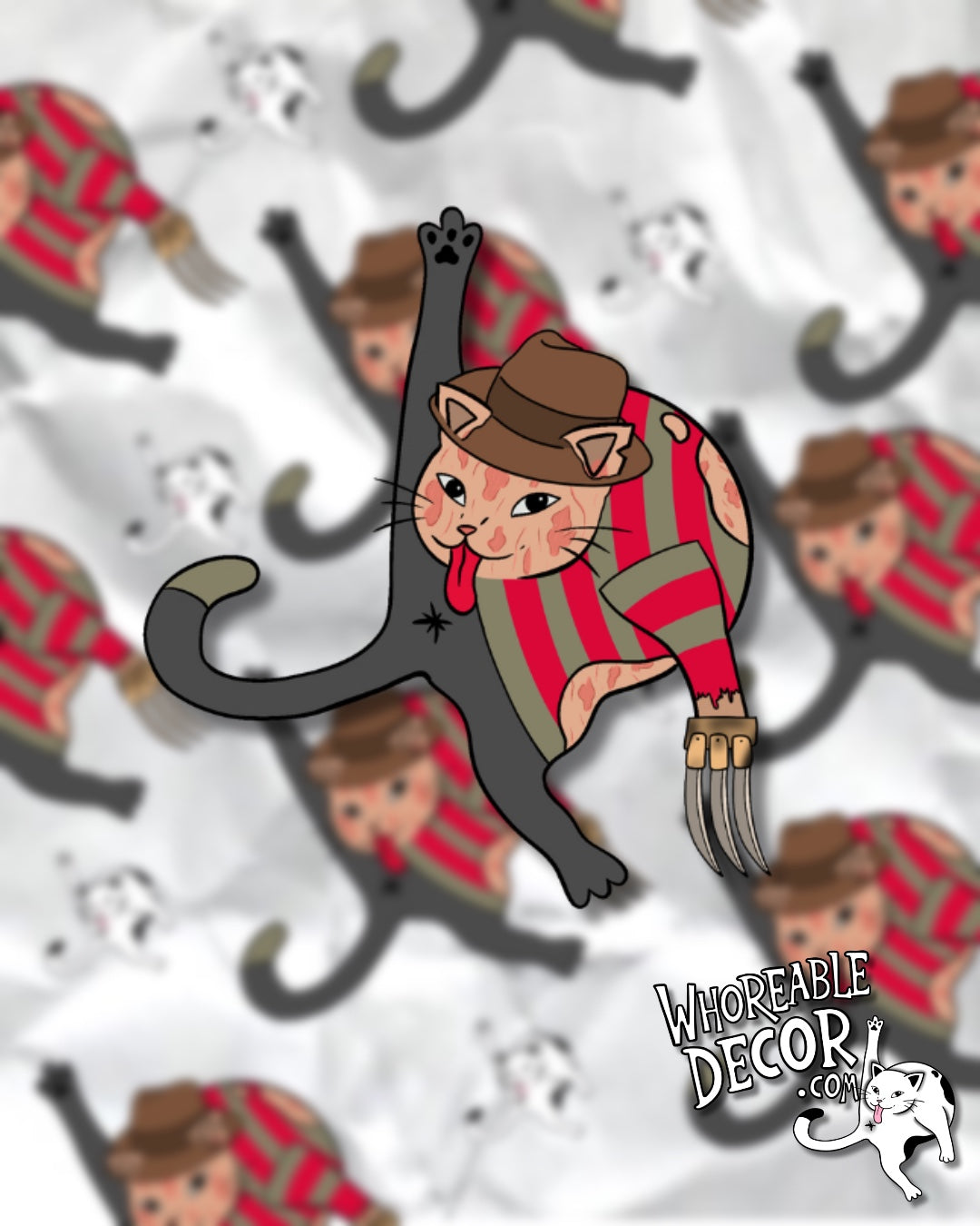 $5 Whoreable Cat Stickers Halloween Pack