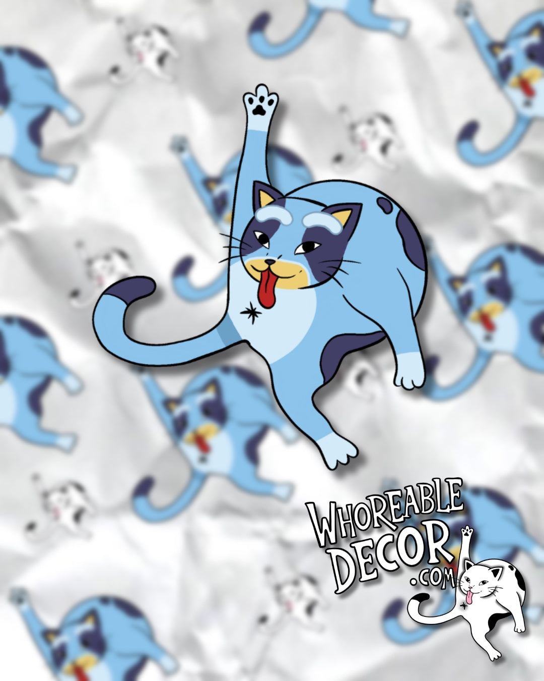 Whoreable Bluey Cat - sticker