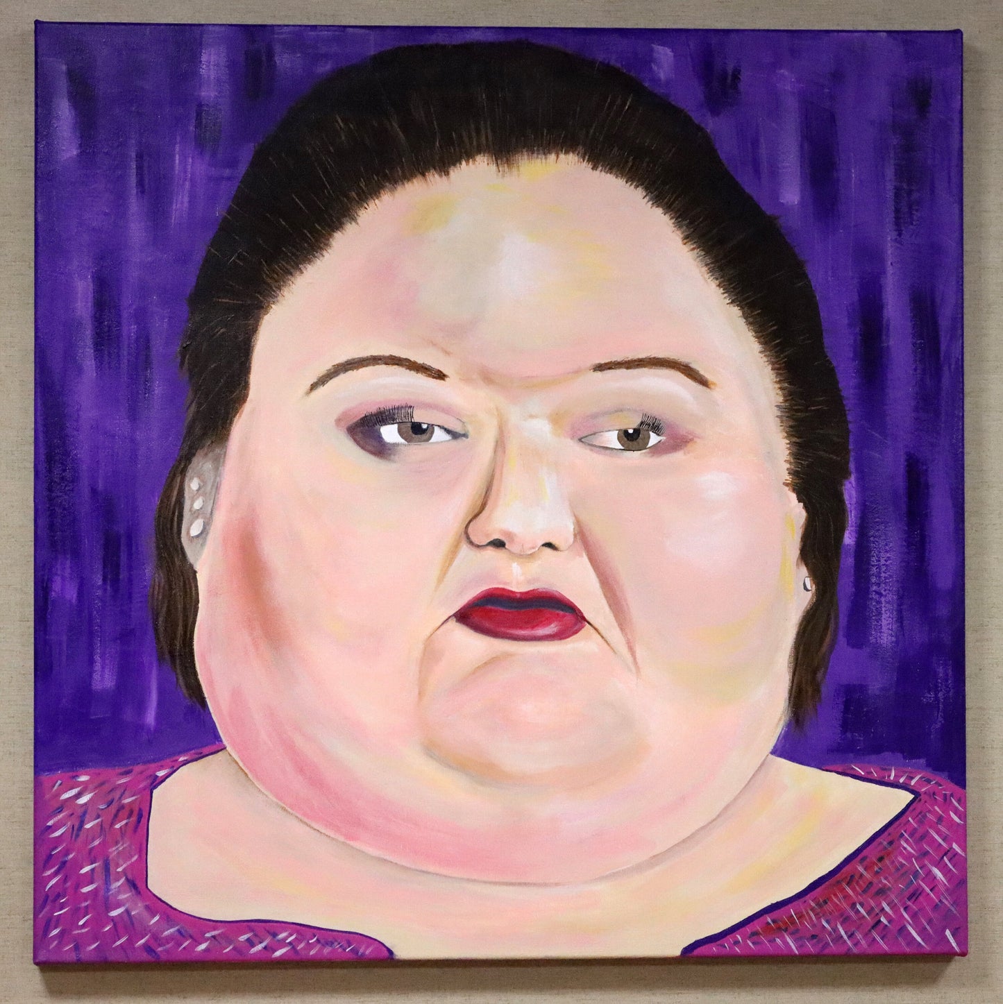 1000lb Sisters painting Amy 36" x 36"