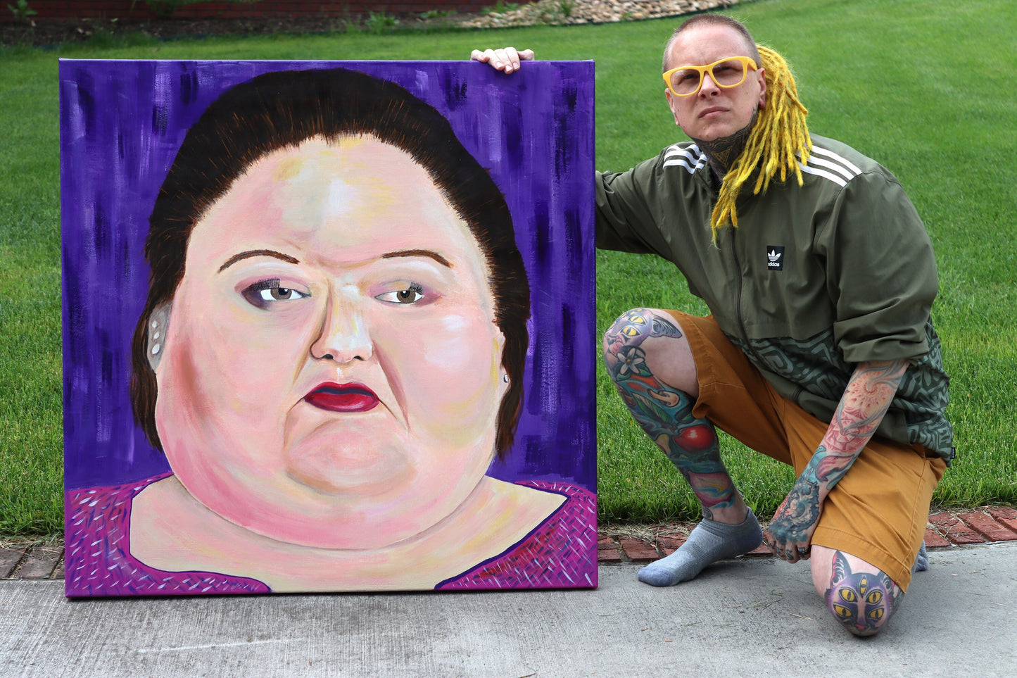 1000lb Sisters painting Amy 36" x 36"