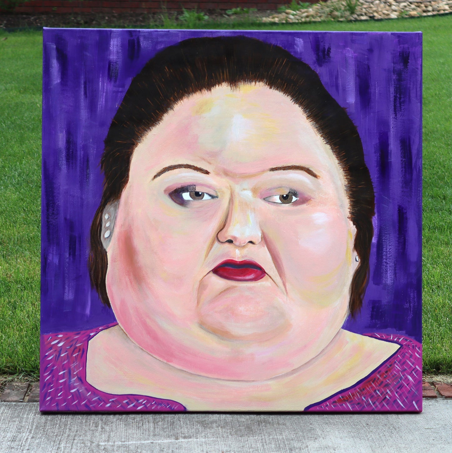 1000lb Sisters painting Amy 36" x 36"