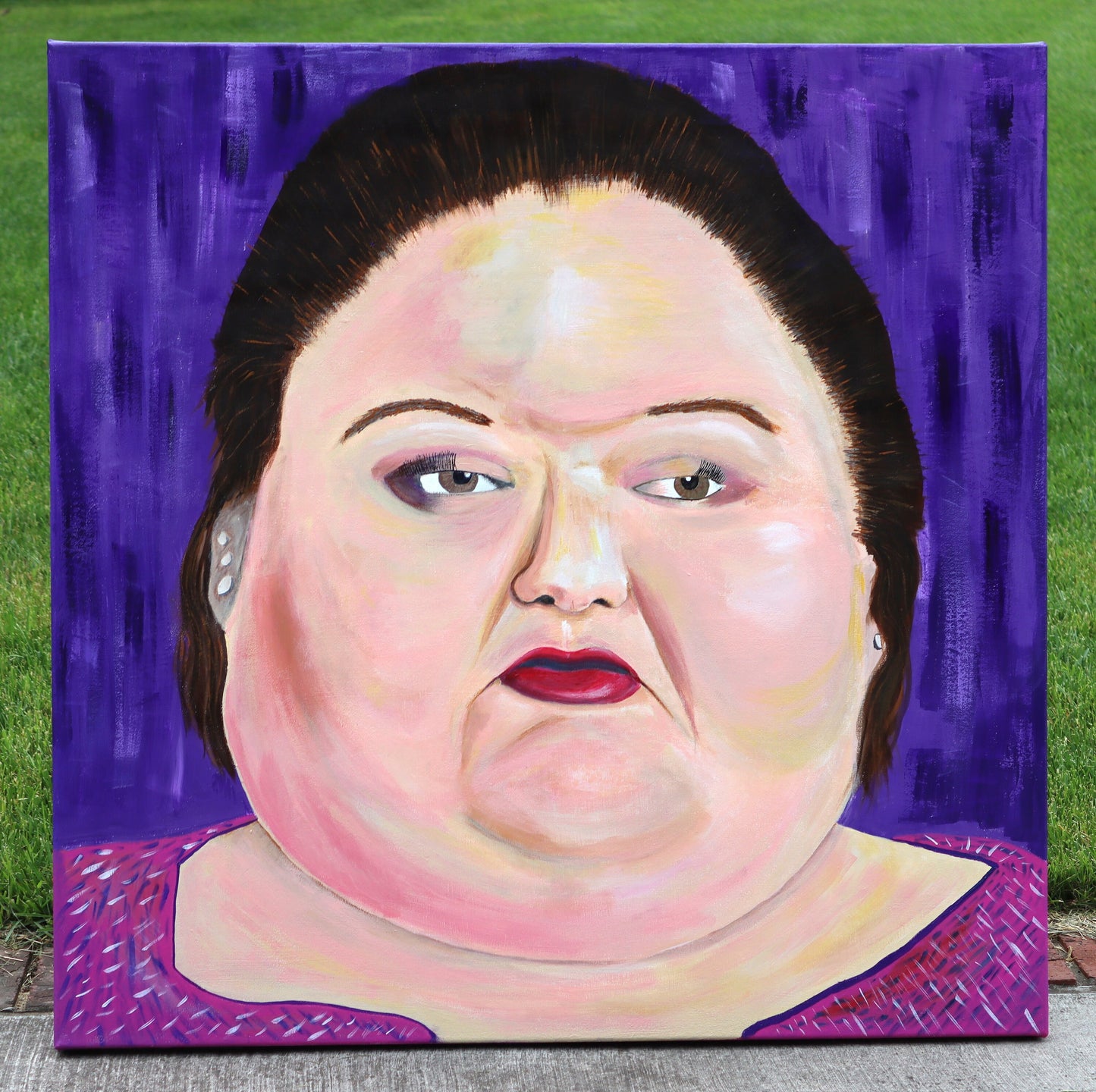 1000lb Sisters painting Amy 36" x 36"
