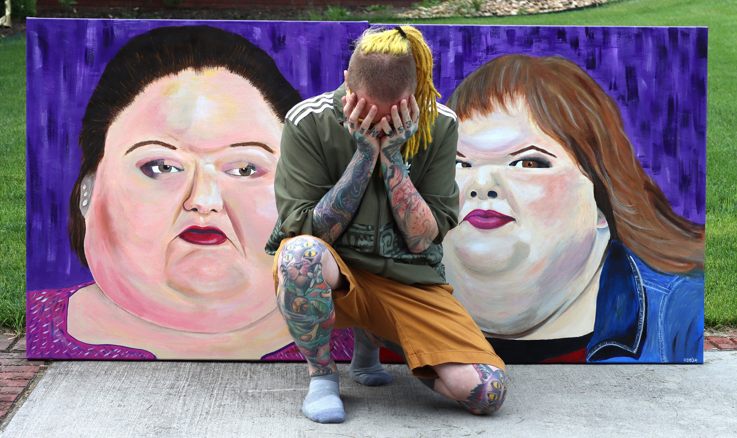 1000lb Sisters painting Tammy 36" X 36" - Whoreable Decor