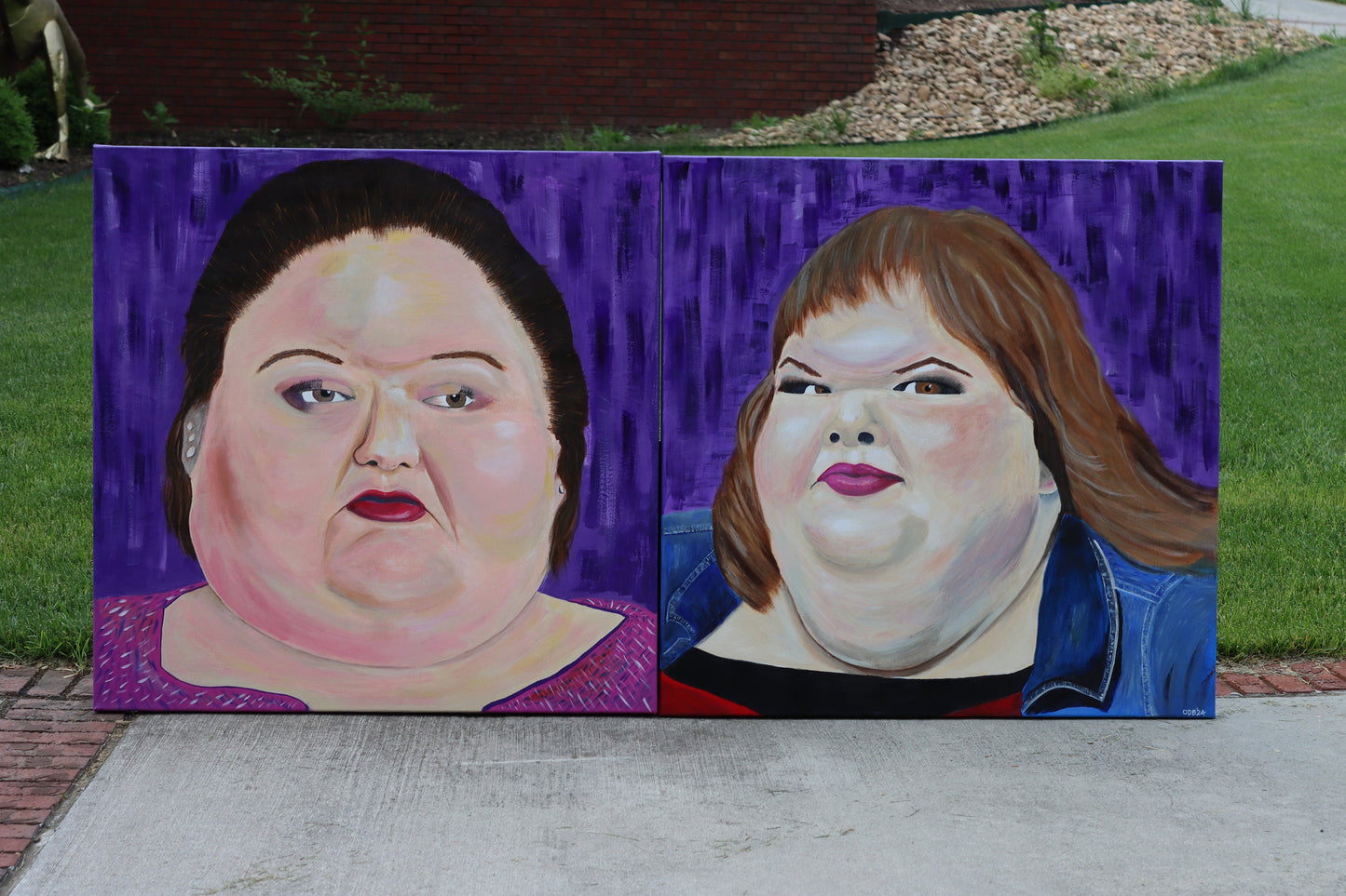 1000lb Sisters painting Tammy 36" X 36"