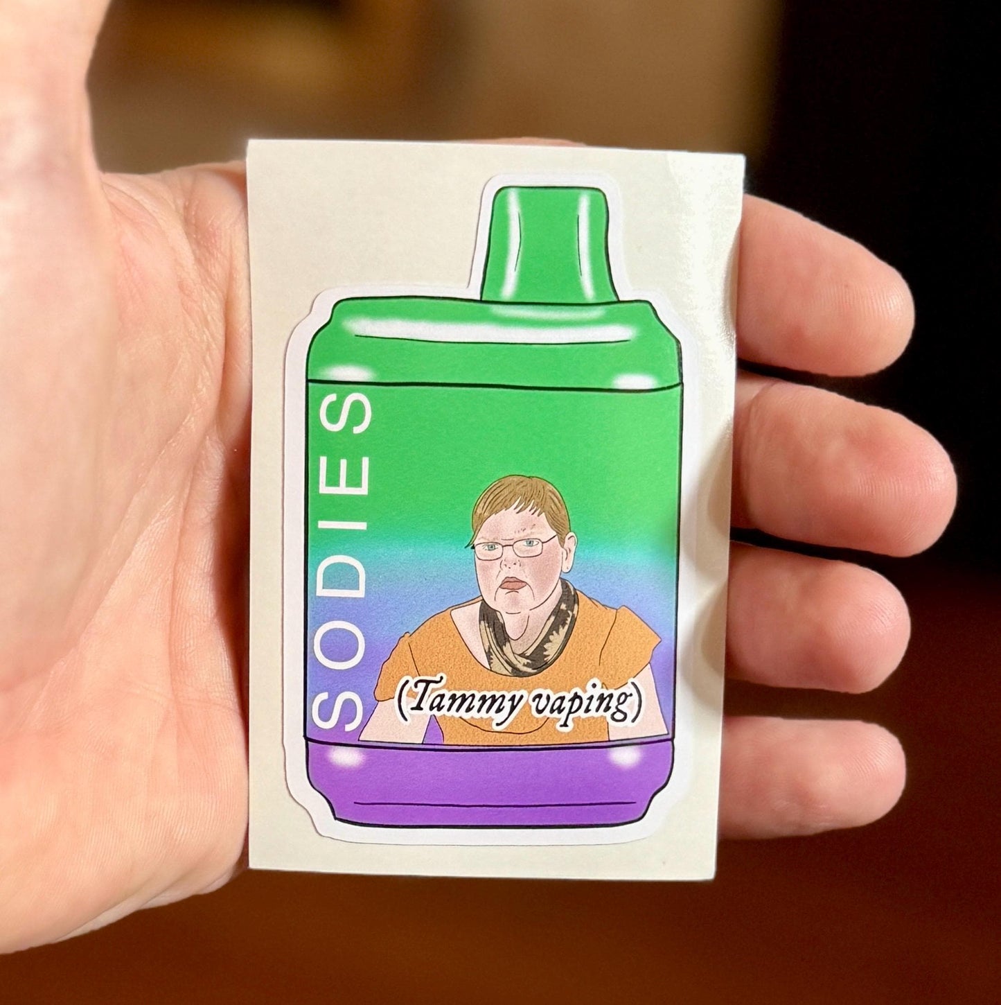 1000lb Sisters - Tammy Vaping - Sticker