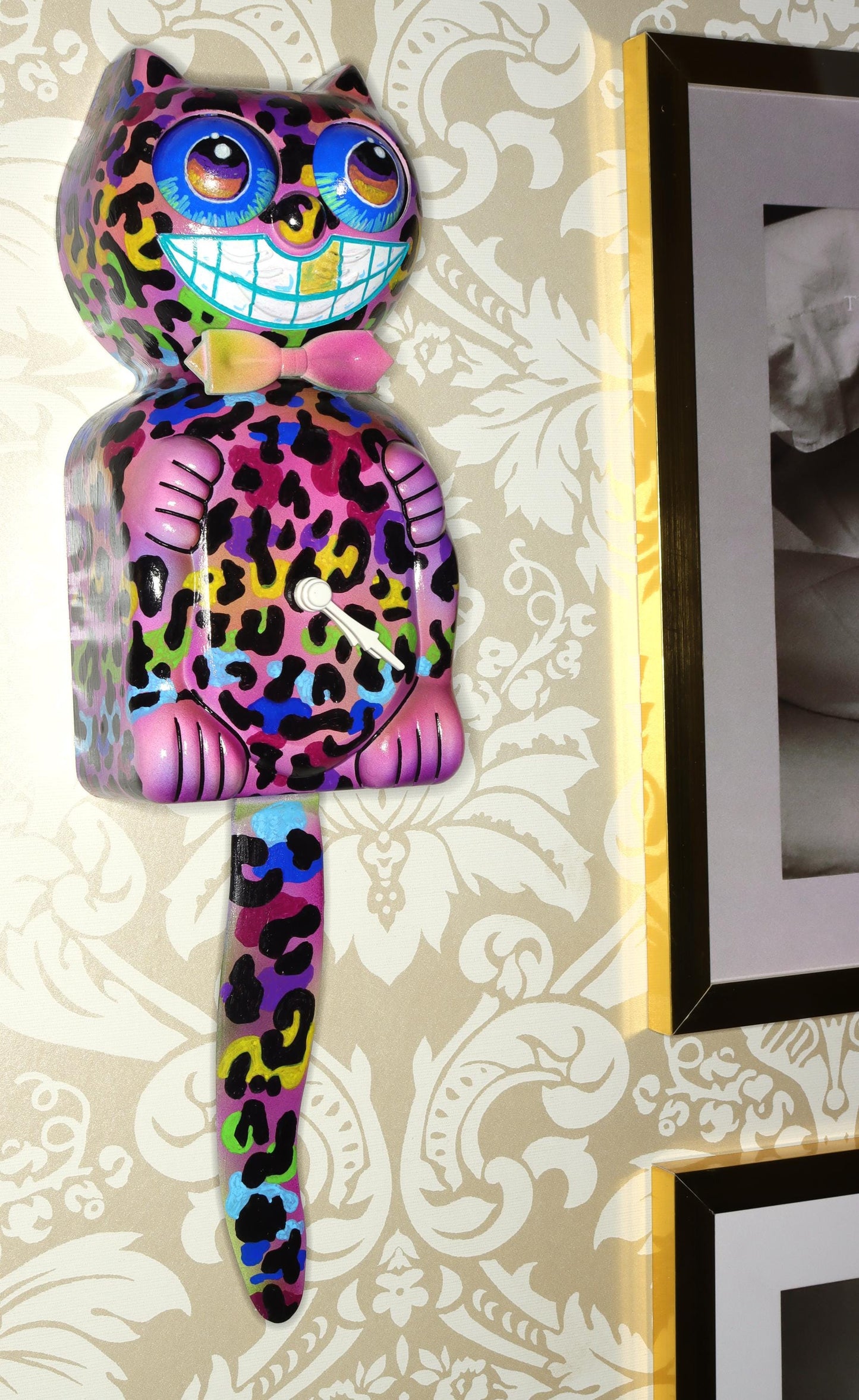 Rainbow Leopard (Lisa Frank inspired) - Kit Cat Klock