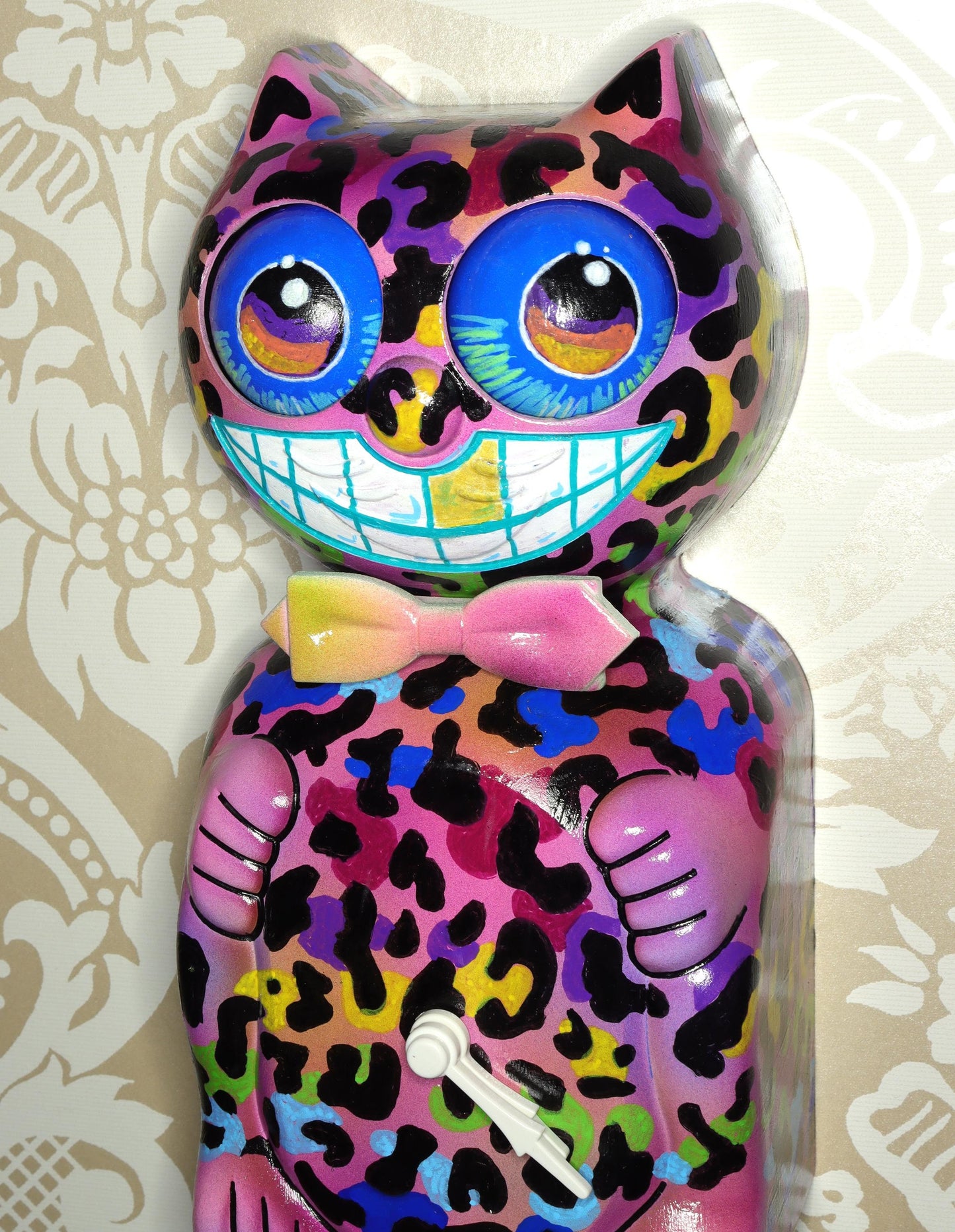 Rainbow Leopard (Lisa Frank inspired) - Kit Cat Klock