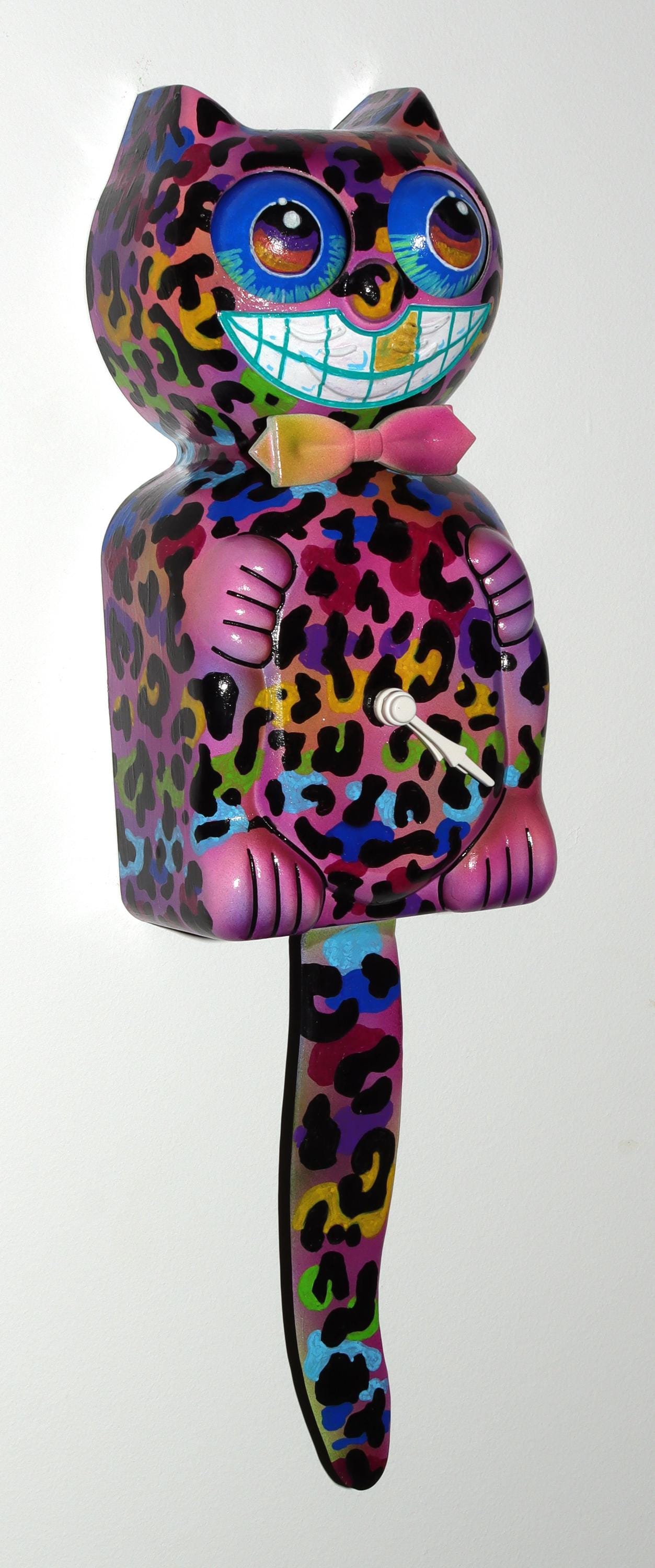 Rainbow Leopard (Lisa Frank inspired) - Kit Cat Klock