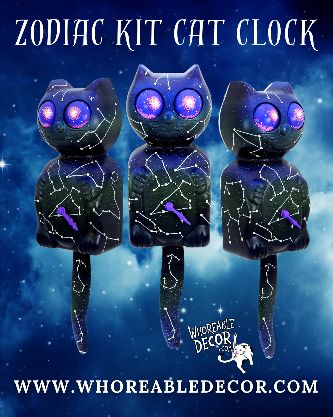 Zodiac - Custom Kit Cat Clock