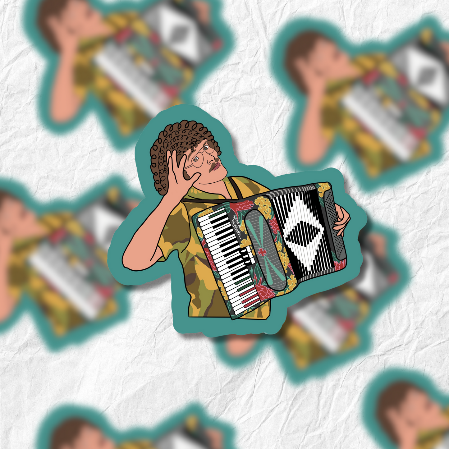 Weird Al playing the accordian