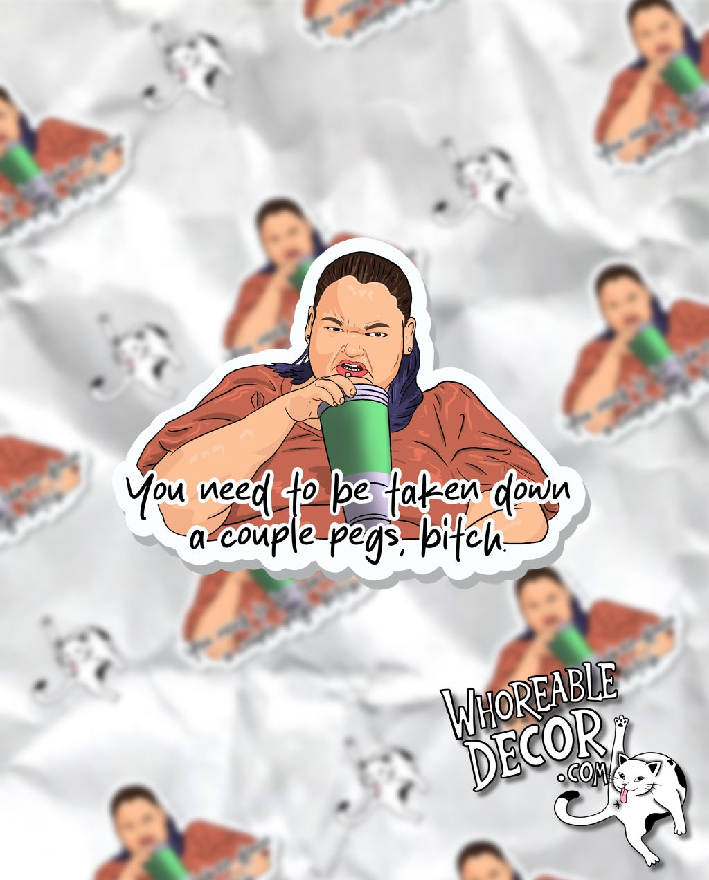 1000lb sisters - Amy - pegs - Sticker