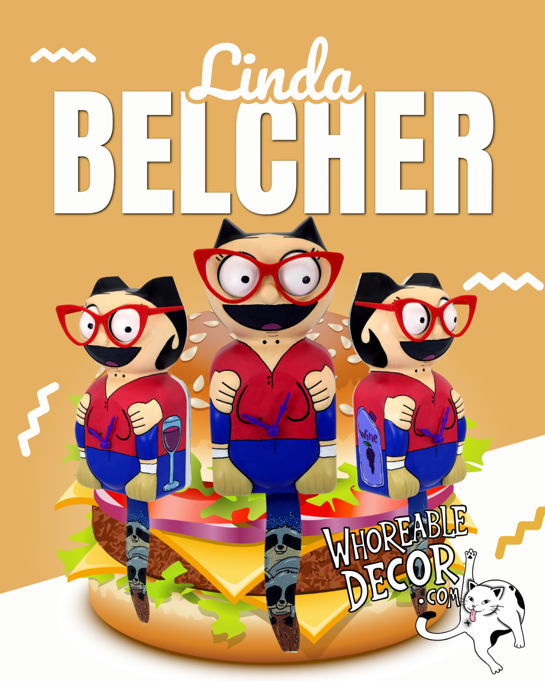 The Belcher Family - Custom Kit Cat Clock - Whoreable Decor