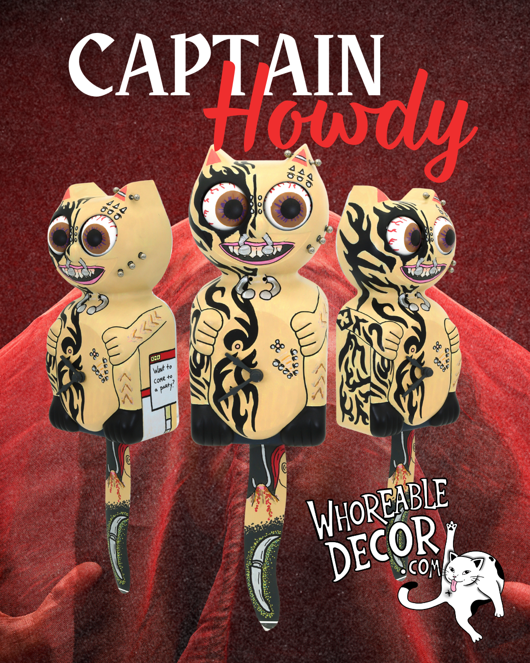 Captain Howdy - Strangeland - Kit Cat Klock - Whoreable Decor