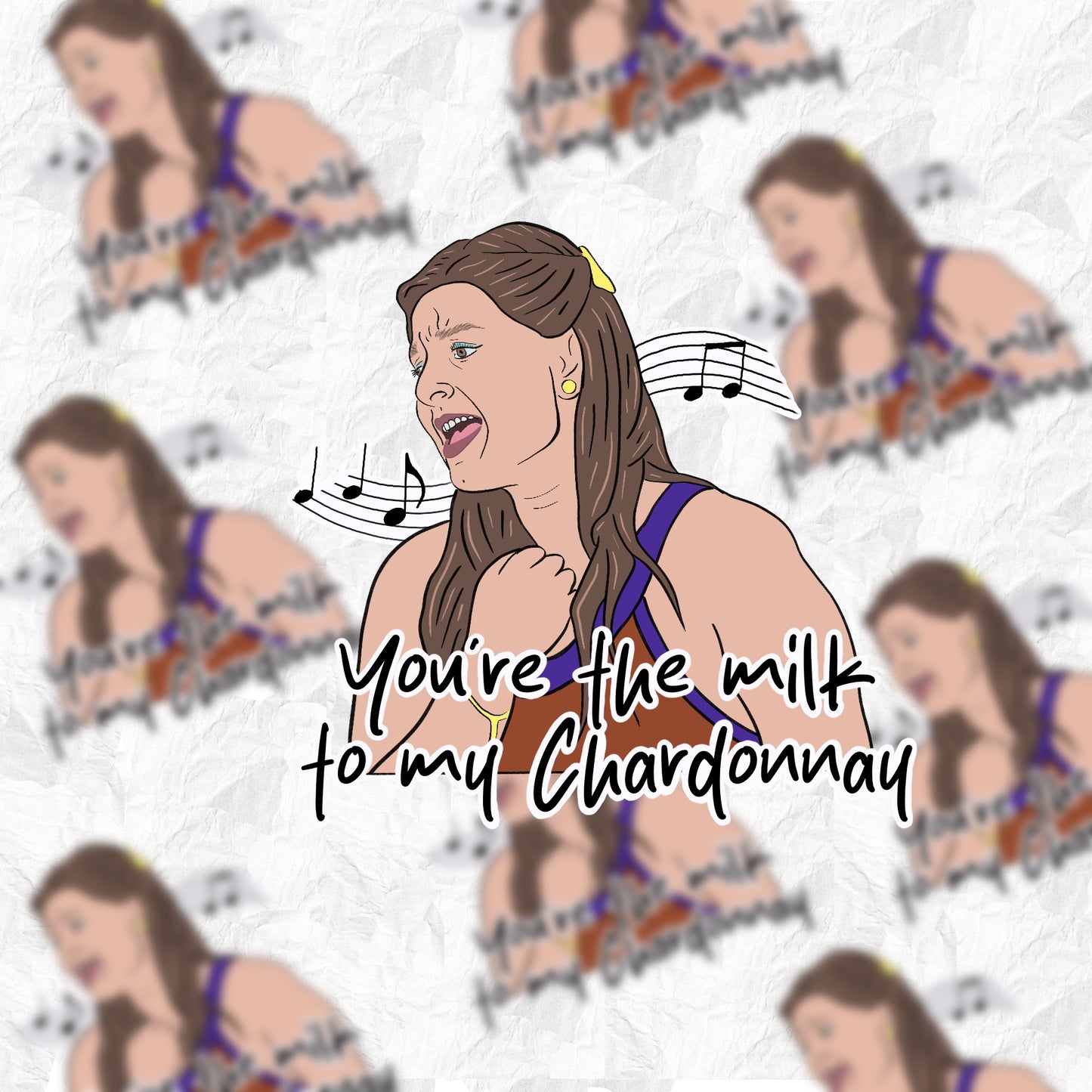 Love On The Spectrum - Abbey - you’re the milk to my chardonnay - sticker