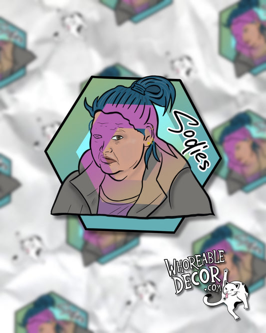 1000lb Sisters - hexagon Amy - Sticker