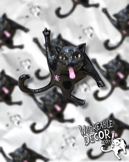 Collectible Whoreable Cat Figurine - Black