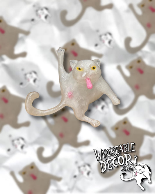 Collectible Whoreable Cat Figurine  - Clear