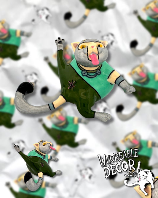 Collectible Whoreable Cat Figurine - Professor Chaos