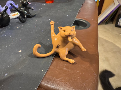 Collectible Whoreable Cat Figurine - Red Clay color