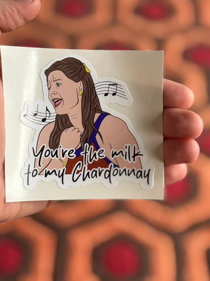 Love On The Spectrum - Abbey - you’re the milk to my chardonnay - sticker