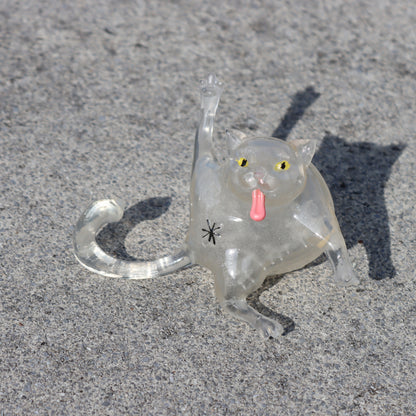 Collectible Whoreable Cat Figurine  - Clear