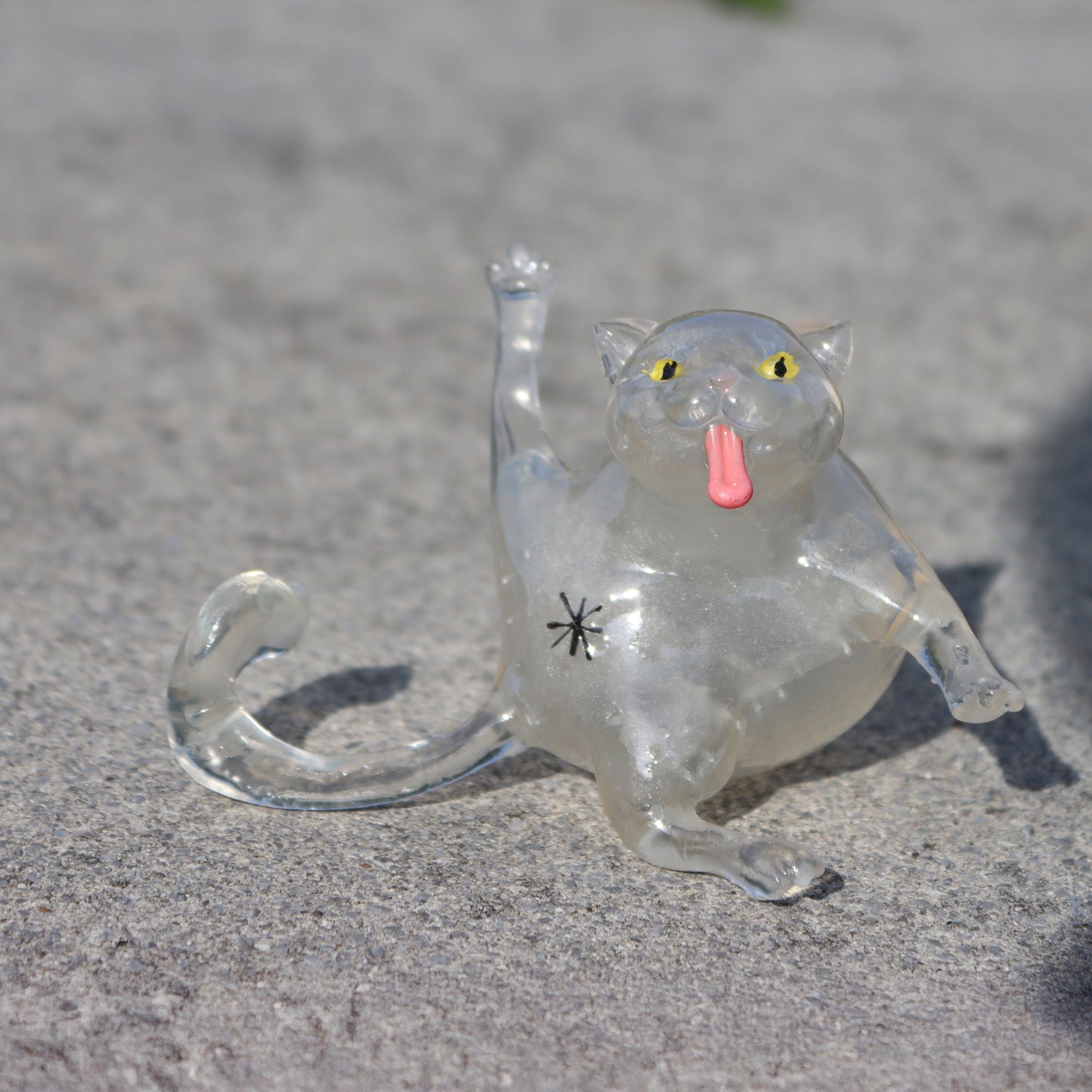 Collectible Whoreable Cat Figurine  - Clear