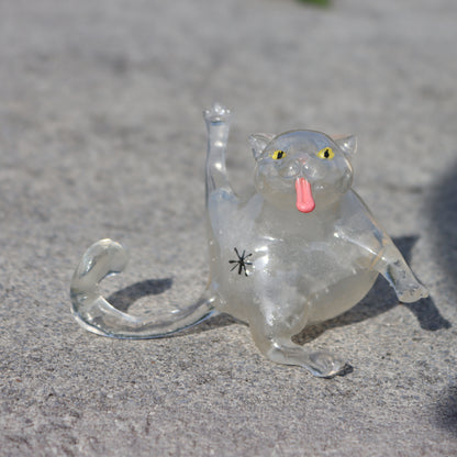 Collectible Whoreable Cat Figurine  - Clear