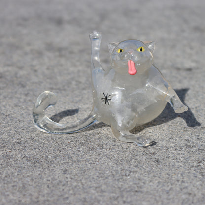 Collectible Whoreable Cat Figurine  - Clear