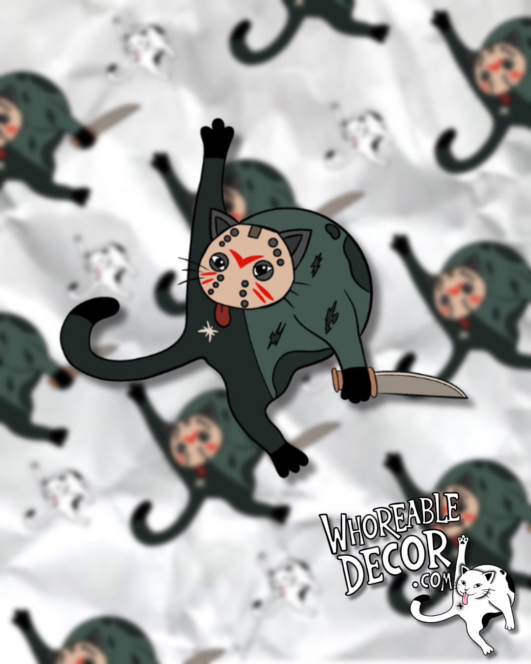 $5 Whoreable Cat Stickers Halloween Pack