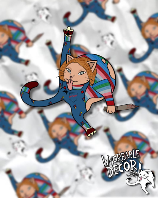 Whoreable Chucky Cat - sticker