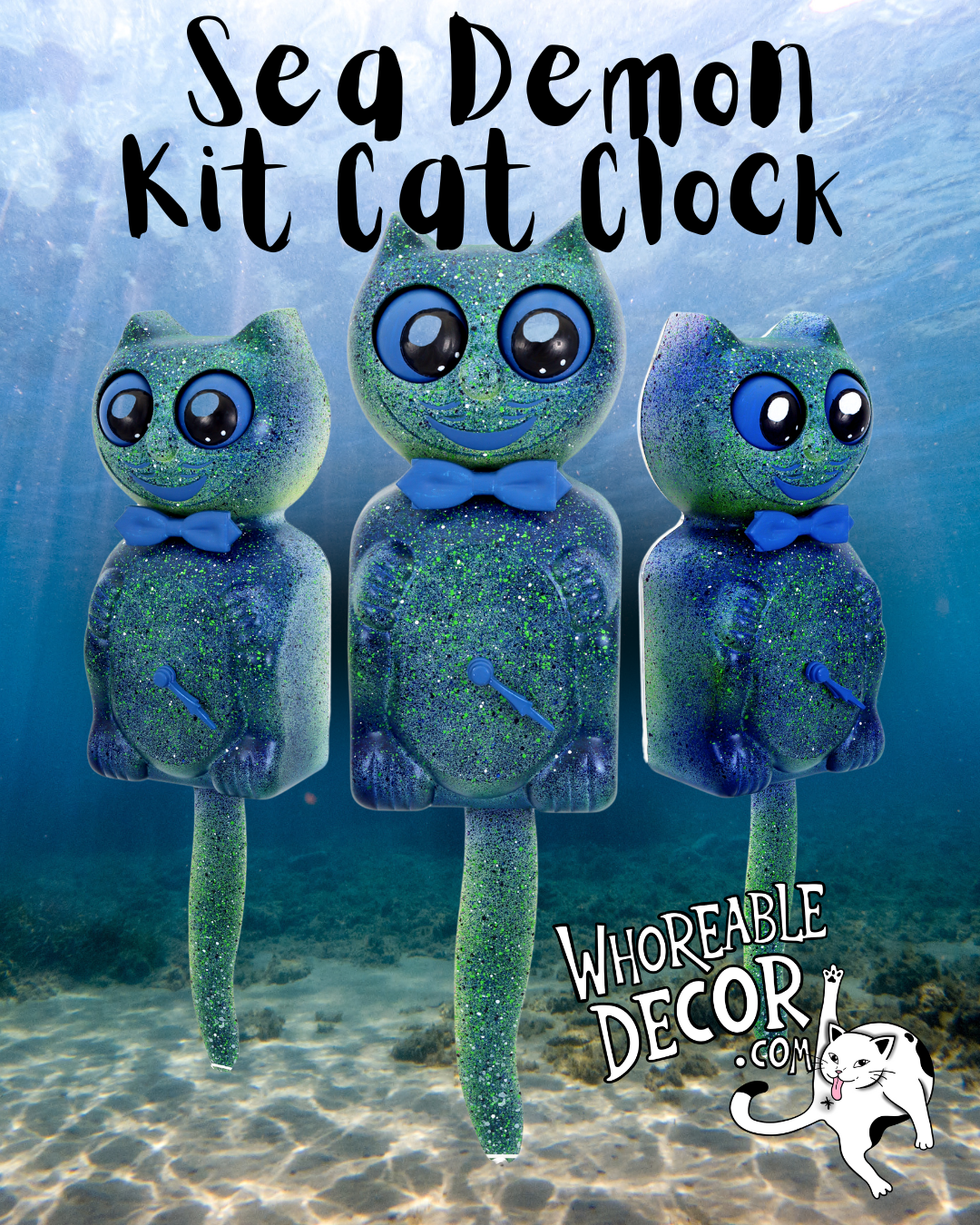 Sea Demon - Custom Kit Cat Clock