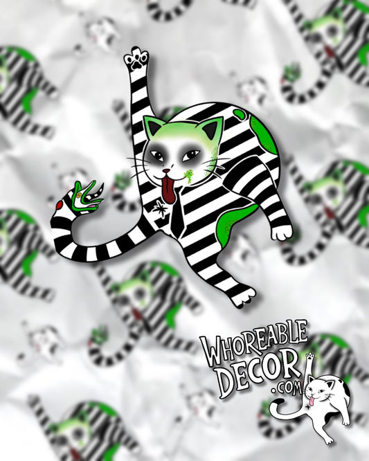 Whoreable Beetlejuice Cat - sticker