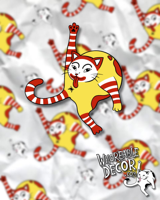 Whoreable McDonalds Cat - sticker