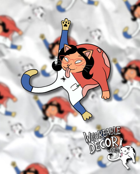 Whoreable Linda Belcher Cat - sticker