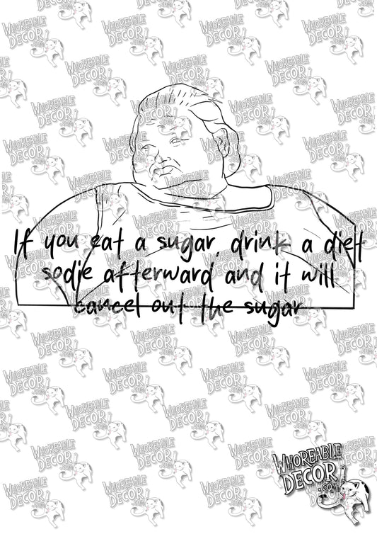 1000lb Sisters - Cancel Sugars - coloring book page